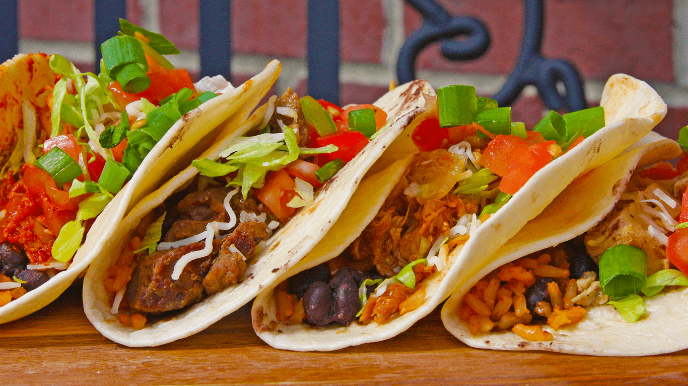 Blue Coast Burrito taco lineup